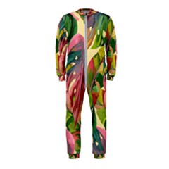 Monstera Colorful Leaves Foliage Onepiece Jumpsuit (kids)