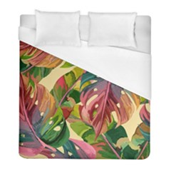 Monstera Colorful Leaves Foliage Duvet Cover (full/ Double Size)