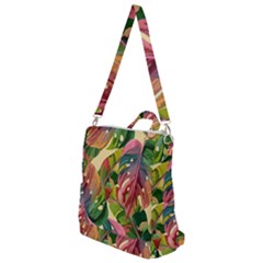 Monstera Colorful Leaves Foliage Crossbody Backpack