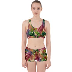 Monstera Colorful Leaves Foliage Work It Out Gym Set