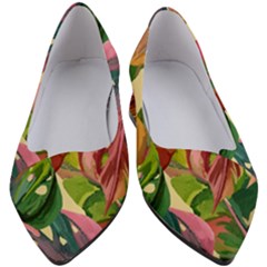 Monstera Colorful Leaves Foliage Women s Block Heels 