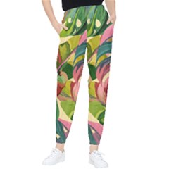 Monstera Colorful Leaves Foliage Women s Tapered Pants