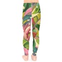 Monstera Colorful Leaves Foliage Kids  Classic Winter Leggings View2