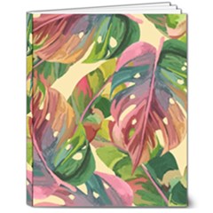 Monstera Colorful Leaves Foliage 8  X 10  Softcover Notebook