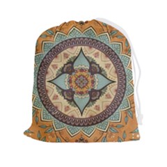 Mandala Floral Decorative Flower Drawstring Pouch (2xl)