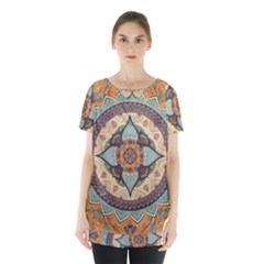 Mandala Floral Decorative Flower Skirt Hem Sports Top