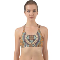 Mandala Floral Decorative Flower Back Web Sports Bra