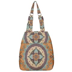 Mandala Floral Decorative Flower Center Zip Backpack