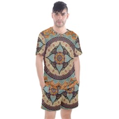 Mandala Floral Decorative Flower Men s Mesh T-shirt And Shorts Set