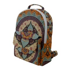 Mandala Floral Decorative Flower Flap Pocket Backpack (large) by Maspions