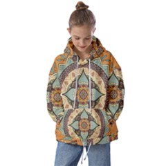 Mandala Floral Decorative Flower Kids  Oversized Hoodie