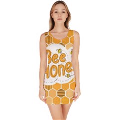 Bee Honey Honeycomb Hexagon Bodycon Dress by Maspions