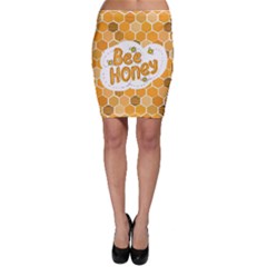 Bee Honey Honeycomb Hexagon Bodycon Skirt