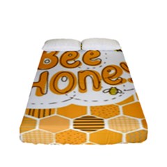 Bee Honey Honeycomb Hexagon Fitted Sheet (full/ Double Size)