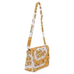 Bee Honey Honeycomb Hexagon Shoulder Bag With Back Zipper by Maspions