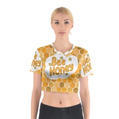 Bee Honey Honeycomb Hexagon Cotton Crop Top