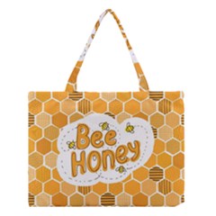 Bee Honey Honeycomb Hexagon Medium Tote Bag