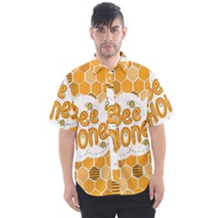 Bee Honey Honeycomb Hexagon Men s Short Sleeve Shirt