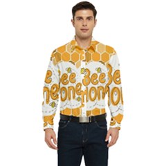 Bee Honey Honeycomb Hexagon Men s Long Sleeve  Shirt