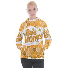 Bee Honey Honeycomb Hexagon Women s Hooded Pullover by Maspions