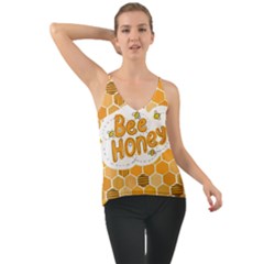 Bee Honey Honeycomb Hexagon Chiffon Cami