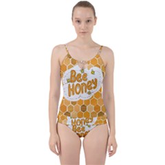 Bee Honey Honeycomb Hexagon Cut Out Top Tankini Set