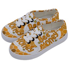 Bee Honey Honeycomb Hexagon Kids  Classic Low Top Sneakers by Maspions