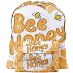 Bee Honey Honeycomb Hexagon Giant Full Print Backpack