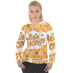 Bee Honey Honeycomb Hexagon Women s Overhead Hoodie by Maspions