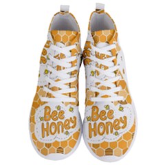 Bee Honey Honeycomb Hexagon Men s Lightweight High Top Sneakers