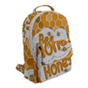 Bee Honey Honeycomb Hexagon Flap Pocket Backpack (Small) View2