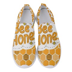 Bee Honey Honeycomb Hexagon Women s Slip On Sneakers