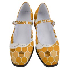 Bee Honey Honeycomb Hexagon Women s Mary Jane Shoes by Maspions