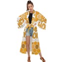 Bee Honey Honeycomb Hexagon Maxi Kimono View1