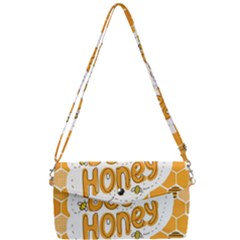 Bee Honey Honeycomb Hexagon Removable Strap Clutch Bag by Maspions