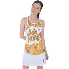 Bee Honey Honeycomb Hexagon Racer Back Mesh Tank Top