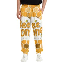 Bee Honey Honeycomb Hexagon Men s Elastic Waist Pants by Maspions