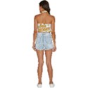 Bee Honey Honeycomb Hexagon Backless Halter Cami Shirt View4