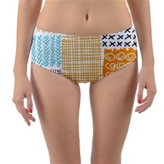 Premium Quality Elegant Orange Reversible Mid-waist Bikini Bottoms by Maspions