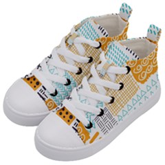 Premium Quality Elegant Orange Kids  Mid-top Canvas Sneakers