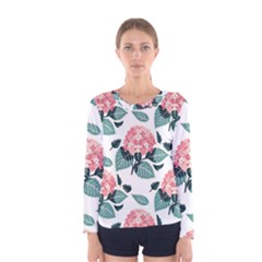 Flowers Hydrangeas Women s Long Sleeve T-shirt