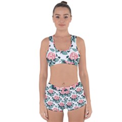 Flowers Hydrangeas Racerback Boyleg Bikini Set