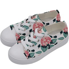 Flowers Hydrangeas Kids  Low Top Canvas Sneakers