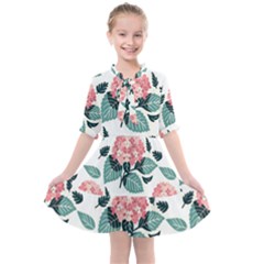 Flowers Hydrangeas Kids  All Frills Chiffon Dress