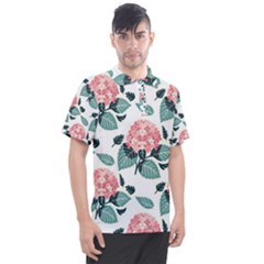 Flowers Hydrangeas Men s Polo T-shirt