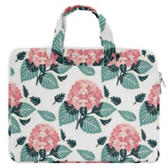 Flowers Hydrangeas Macbook Pro 15  Double Pocket Laptop Bag 