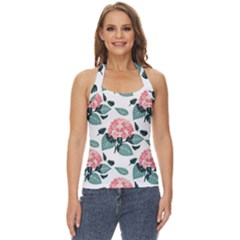 Flowers Hydrangeas Basic Halter Top