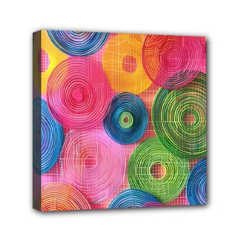 Colorful Abstract Patterns Mini Canvas 6  X 6  (stretched)