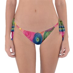 Colorful Abstract Patterns Reversible Bikini Bottoms