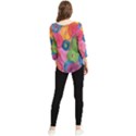 Colorful Abstract Patterns Chiffon Quarter Sleeve Blouse View2